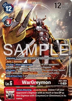 WarGreymon - AD1-004 (Alternate Art) AD1-004 SR
