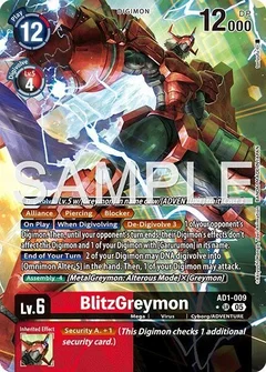 BlitzGreymon (Alternate Art) AD1-009 SR