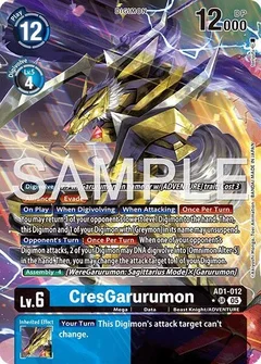 CresGarurumon (Alternate Art) AD1-012 SR