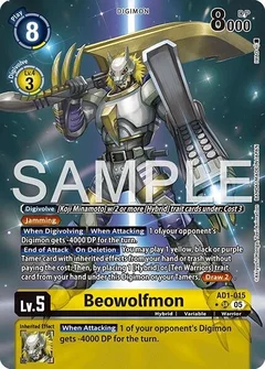 Beowolfmon (Alternate Art) AD1-015 SR