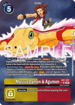 Marcus Damon & Agumon (Alternate Art) AD1-021 SR