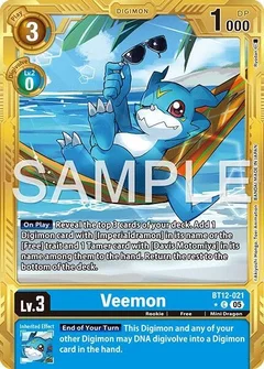 Veemon - BT12-021 (Gold Border) BT12-021 C