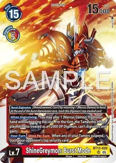ShineGreymon: Burst Mode (Reprint) BT13-020 SR