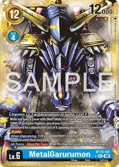 MetalGarurumon (Gold Border) BT15-101 SEC