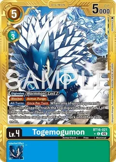 Togemogumon (Gold Border) BT16-021 C
