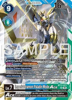 Imperialdramon: Paladin Mode ACE (Reprint) BT17-077 SR