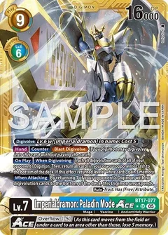Imperialdramon: Paladin Mode ACE (Gold Border) BT17-077 SR