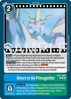 Return to the Primogenitor (Reprint) BT17-097 U