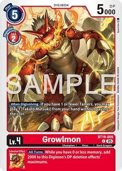 Growlmon - BT19-009 (Reprint) BT19-009 C