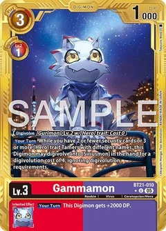 Gammamon - BT21-010 (Gold Border) BT21-010 U