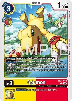 Agumon - BT21-040 (Reprint) BT21-040 U