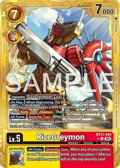 RizeGreymon - BT21-044 (Gold Border) BT21-044 U