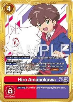 Hiro Amanokawa - BT21-080 (Gold Border) BT21-080 SR