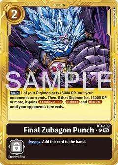Final Zubagon Punch (Gold Border) BT4-109 C