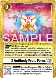 X Antibody Proto Form (Gold Border) EX5-070 SR