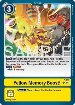 Yellow Memory Boost! (Reprint) P-037 SR