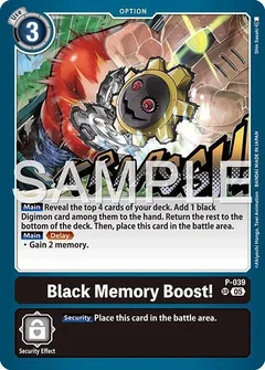 Black Memory Boost! (Reprint) P-039 SR