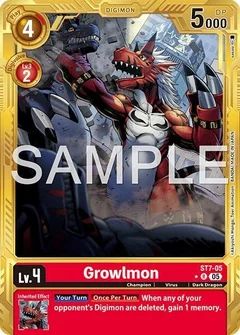 Growlmon - ST7-05 (Gold Border) ST7-05 R