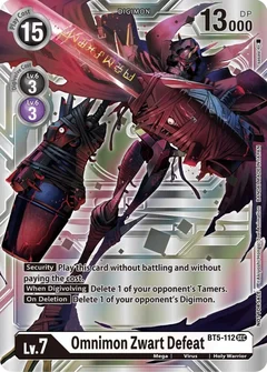Omnimon Zwart Defeat (Silver Alternate Art) BT5-112 SEC
