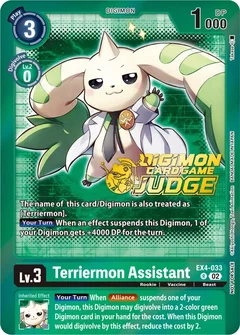 Terriermon Assistant (Alternate Art) - EX4-033 (Judge Pack 4) EX4-033 R