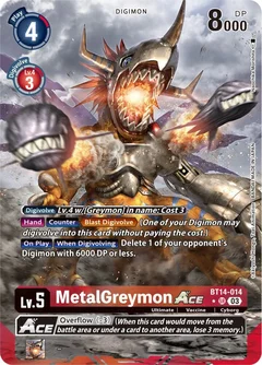 MetalGreymon ACE (Alternate Art) BT14-014 SR