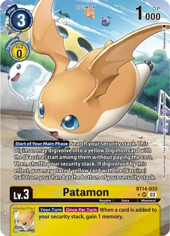 Patamon (Alternate Art) BT14-033 SR