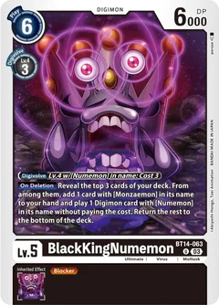 BlackKingNumemon BT14-063 U