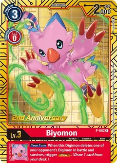 Biyomon - P-002 (2nd Anniversary Card Set) P-002 P