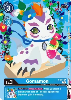 Gomamon - P-004 (Tamer's Card Set 2 Floral Fun) P-004 P