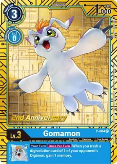 Gomamon - P-004 (2nd Anniversary Card Set) P-004 P