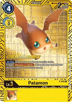 Patamon - P-005 (2nd Anniversary Card Set) P-005 P