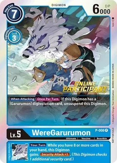 WereGarurumon - P-008 (2021 Championship Online Regional) [Online Participant] P-008 P