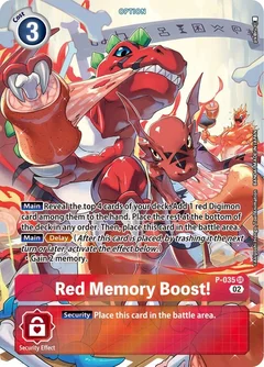 Red Memory Boost! - P-035 (Digimon Adventure Box 2) P-035 SR