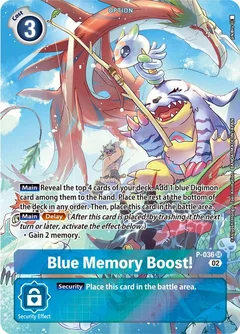 Blue Memory Boost! - P-036 (Digimon Adventure Box 2) P-036 SR