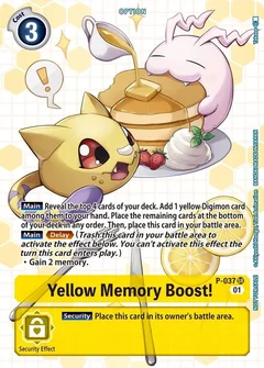 Yellow Memory Boost! - P-037 (Next Adventure Box Promotion Pack) P-037 SR