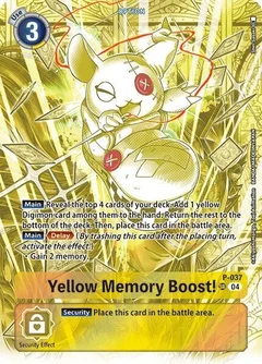 Yellow Memory Boost! (Starter Deck 19 Exclusive) P-037 SR