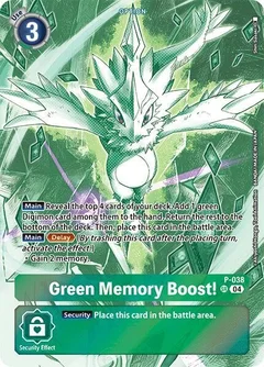 Green Memory Boost! (Starter Deck 18 Exclusive) P-038 SR