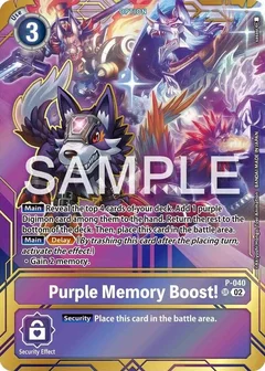 Purple Memory Boost! - P-040 (Premium Card Collection - Memory Boost! Set) P-040 P