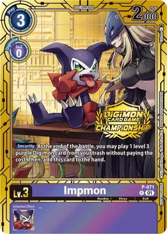 Impmon - P-071 (Championship 2023 Gold Card Set) P-071 P