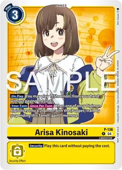 Arisa Kinosaki (Digimon Liberator Promotion Pack) P-136 P