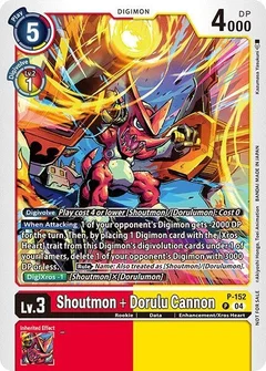 Shoutmon + Dorulu Cannon (Store Tournament 2024 Oct. - Dec. Participation Pack) P-152 P