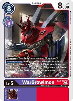 WarGrowlmon EX3-062 U
