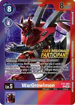 WarGrowlmon (2023 Regionals Participant) EX3-062 U