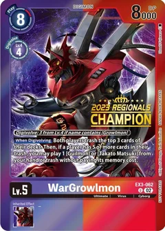 WarGrowlmon (2023 Regionals Champion) EX3-062 U