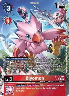Biyomon (Alternate Art) BT15-007 SR