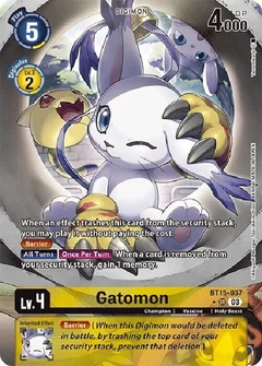 Gatomon (Alternate Art) BT15-037 SR