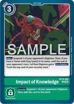 Impact of Knowledge BT15-095 U