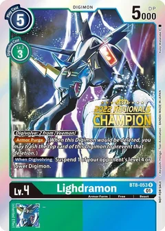 Lighdramon (2022 Championship Offline Regional) [Online Champion] BT8-053 R