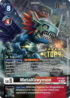 MetalGreymon (Digimon 3-On-3 Top 4) BT8-067 R