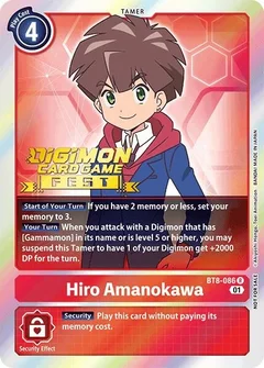 Hiro Amanokawa (Digimon Card Game Fest 2022) BT8-086 R